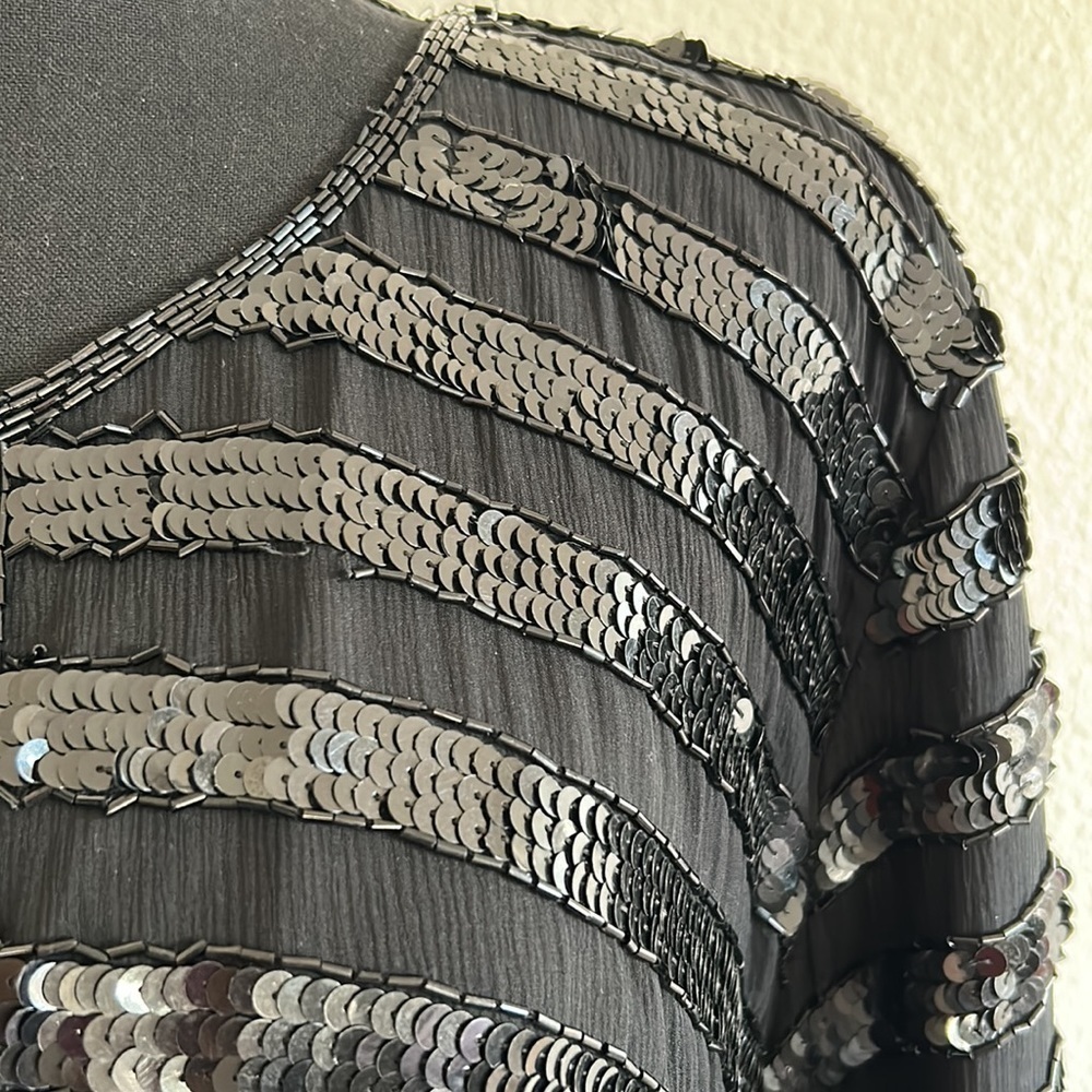 Vintage Black Beaded Formal Jacket - Picture 2 of 8